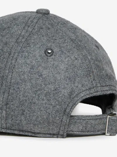 Marni Kids Logo Cap In Gray