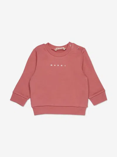 Marni Baby Girls Logo Tracksuit In Pink