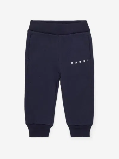 Marni Baby Logo Joggers In Blue