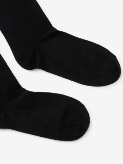 Marni Kids Striped Logo Socks In Black