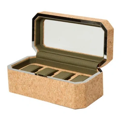 Wolf Cortiça 4 Piece Watch Box In Brown