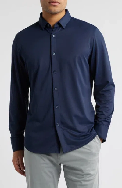 Mizzen + Main Mizzen+main Halyard Performance Button-up Shirt In Blue
