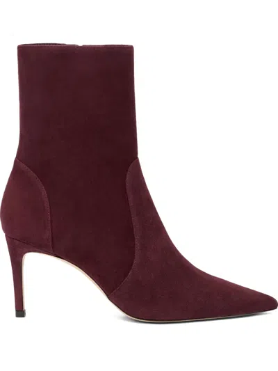 Stuart Weitzman 75mm Stuart Power Pointed-toe Boots In Red