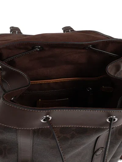 Coach Hitch Backpack In Signature Canvas In Brown