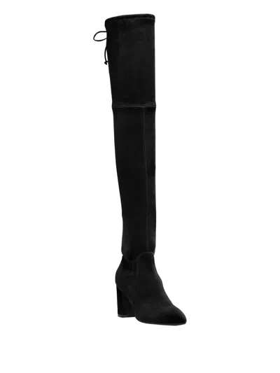 Stuart Weitzman 75mm Lesley Tie-back Over-the-knee Boots In Black