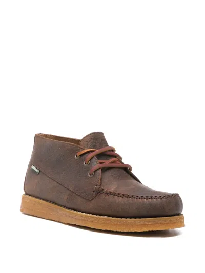 Sebago Leather Boat Shoes In Brown