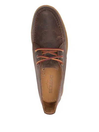 Sebago Leather Boat Shoes In Brown