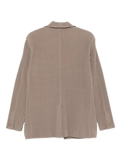 Issey Miyake Single-breasted Blazer In Brown