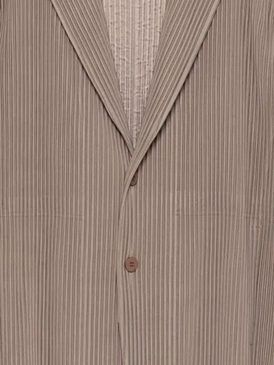 Issey Miyake Single-breasted Blazer In Brown