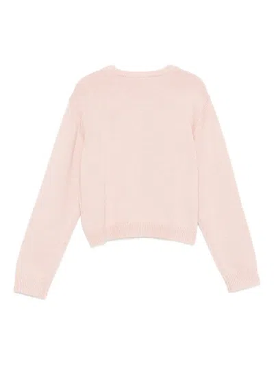 Vicolo Logo-detail Crew-neck Sweater In Pink