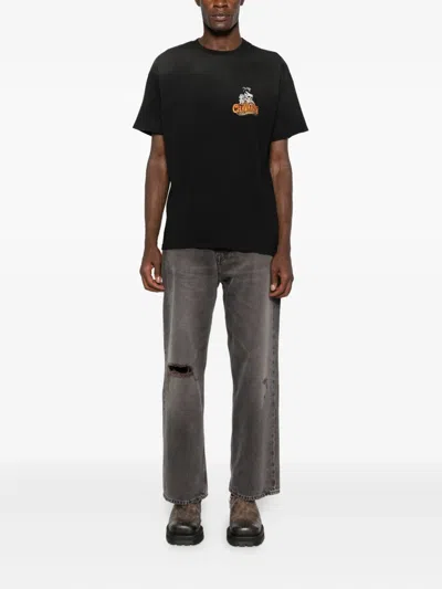 Willy Chavarria Chavarria Pomade Easy Logo-print Cotton-jersey T-shirt In Black