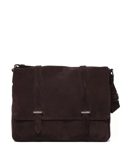Orciani Jones Messenger Bag In Brown