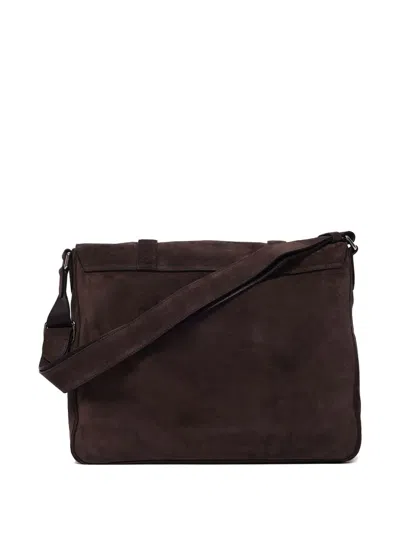 Orciani Jones Messenger Bag In Brown