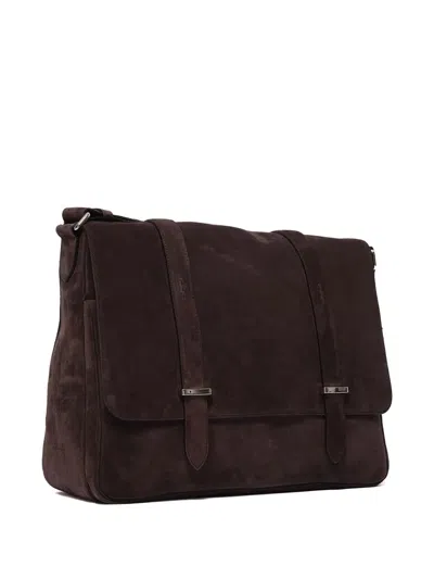Orciani Jones Messenger Bag In Brown