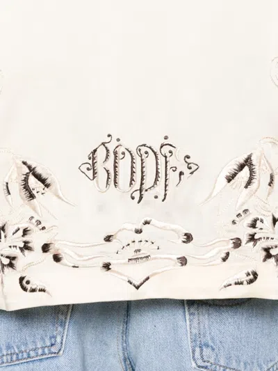 Bode Phantasm Silk Shirt In Neutral