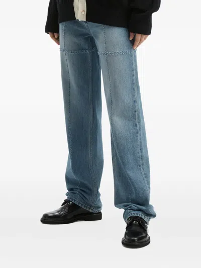 Kimhēkim Panelled Jeans In Blue