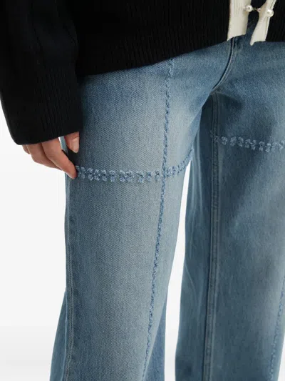 Kimhēkim Panelled Jeans In Blue