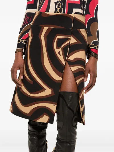 Pucci Printed Mini Skirt In Black