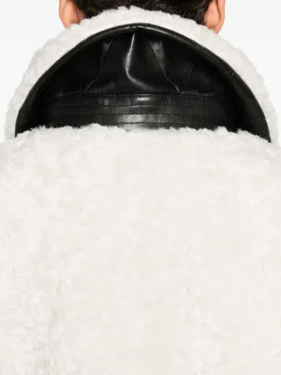 Dkny Logo-patch Zip-up Jacket In White