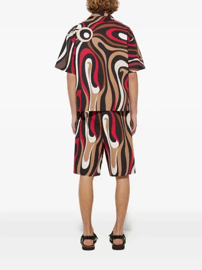 Pucci Marmo-print Shorts In Multi