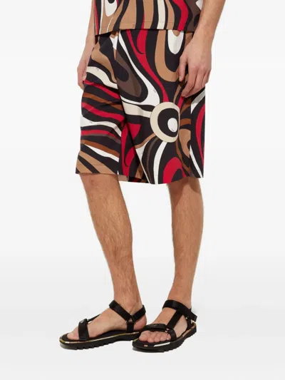 Pucci Marmo-print Shorts In Multi