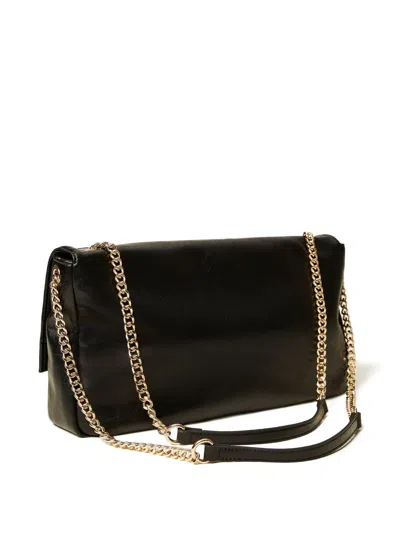 Twinset Structured Black Minimalist Bag With Timeless Appeal In Black