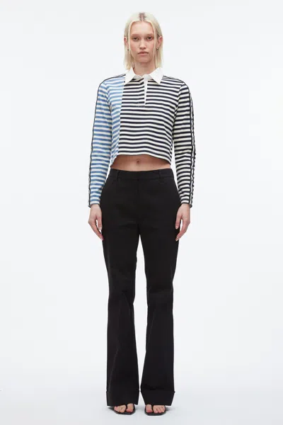 3.1 Phillip Lim Patchwork Cropped Polo In Multi