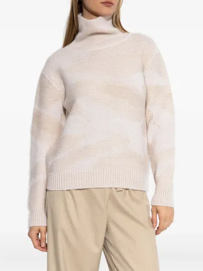 Add Roll-neck Patterned Sweater In Multi