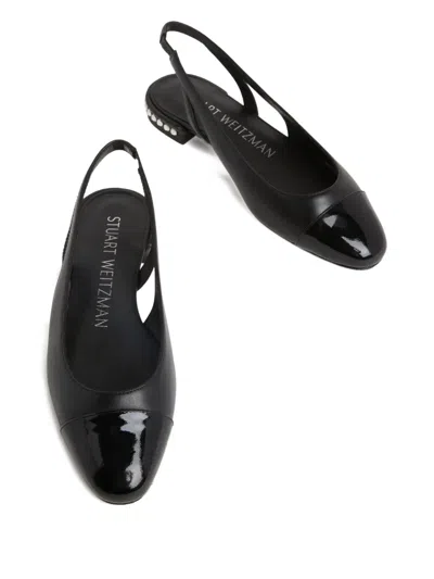 Stuart Weitzman Crystal Slingback In Black