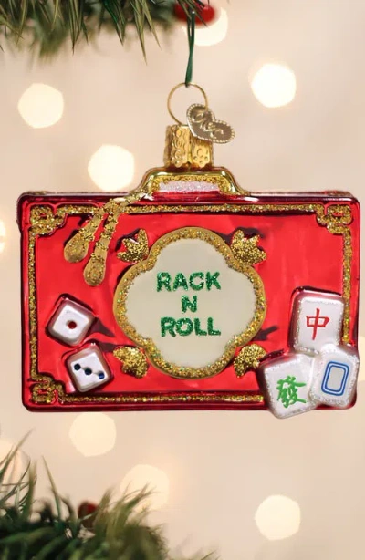 Old World Christmas Rack 'n Roll Mahjong Glass Ornament In Multi