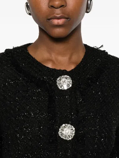 Costarellos Macie Cropped Tweed Jacket In Black