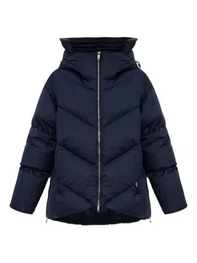 Add Hooded Zip Jacket In Blue