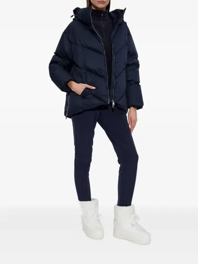 Add Hooded Zip Jacket In Blue
