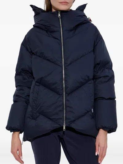 Add Hooded Zip Jacket In Blue