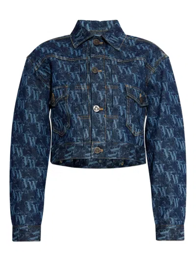 Vivienne Westwood Long-sleeved Denim Jacket In Blue