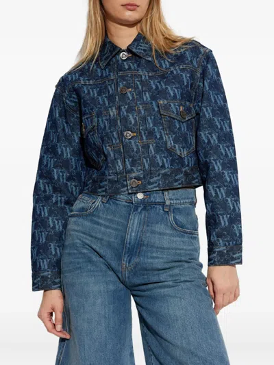 Vivienne Westwood Long-sleeved Denim Jacket In Blue