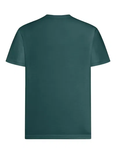 Gucci Men Cotton T-shirt With Embroidered Gg Incrocio Logo In Green