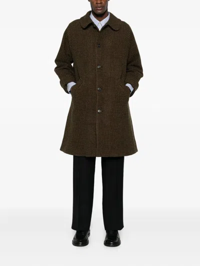 Bode Hedgerow Buttoned Coat In Brown