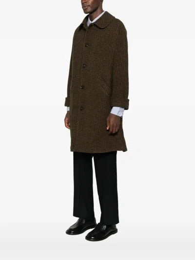 Bode Hedgerow Buttoned Coat In Brown