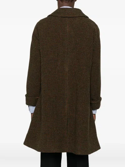 Bode Hedgerow Buttoned Coat In Brown