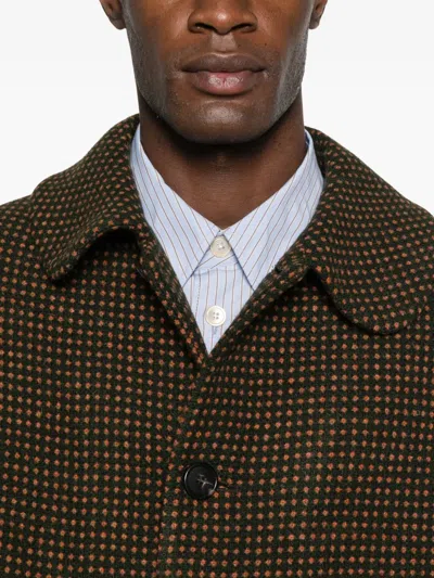 Bode Hedgerow Buttoned Coat In Brown