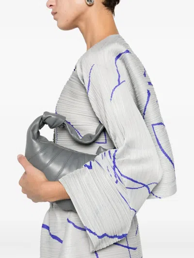 Issey Miyake Abstract-pattern Top In Silver