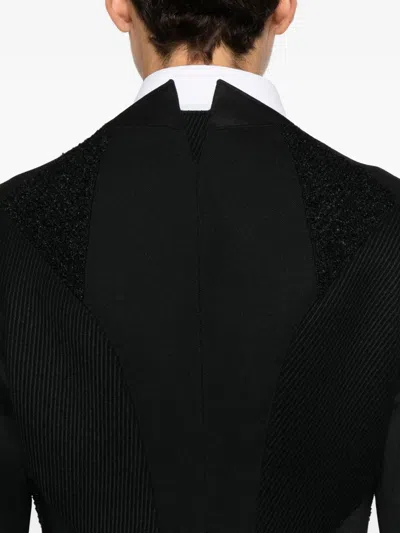 Shiro Sakai Textured Buttoned Jacket In Black