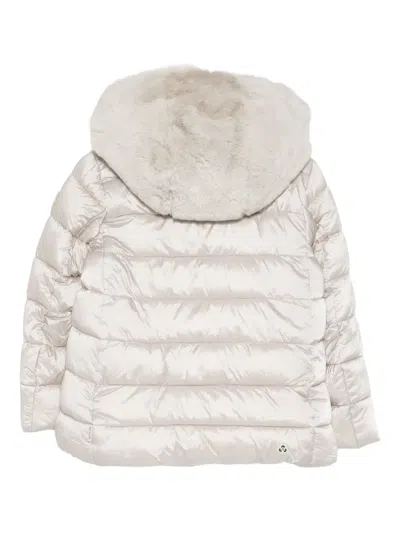 Save The Duck Hooded Padded Jacket In Neutral