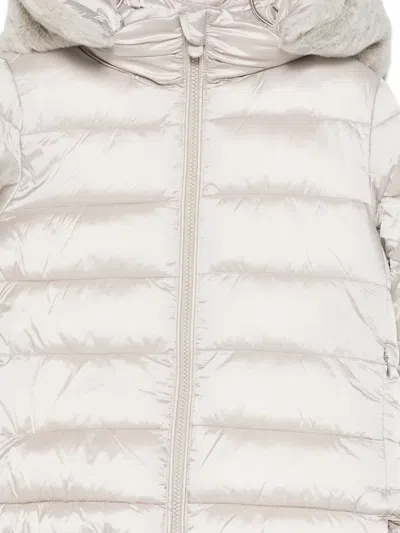 Save The Duck Hooded Padded Jacket In Neutral