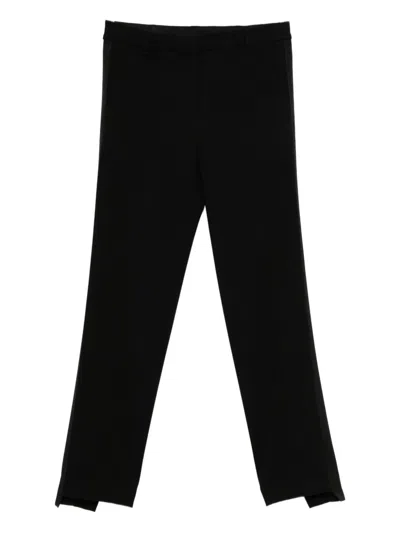 Semicouture Straight-leg Pants With Clean Waistband In Black