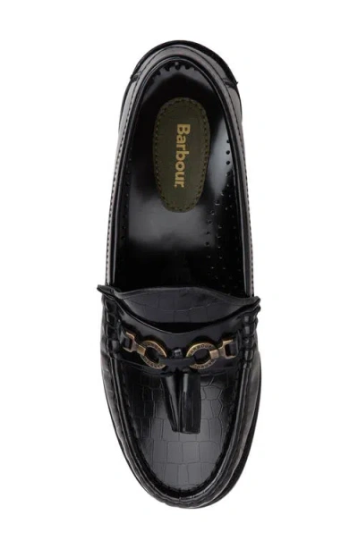 Barbour Jen Tassel Loafer In Black