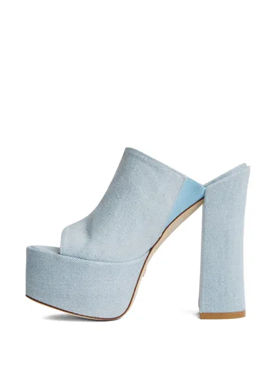 Stuart Weitzman Sky High 145mm Platform Sandals In Blue