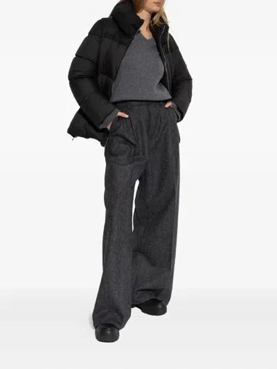 Add High-neck Zip Jacket In Black