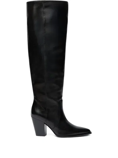 Stuart Weitzman Jolene Pointed-toe Boots In Black